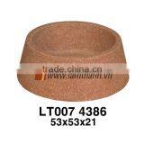 Vietnam Pottery Wholesale Earthy Color Round Terrazzo Sink thumbnail-1