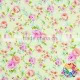Pink Flower Printed Light Blue Cotton Fabrics Wholesale Cotton Fabric Texile for Curtain Fabric thumbnail-2