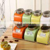 Durable Ceramic Canister Set With Metal Stand & Spoon thumbnail-1