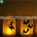 Mercury Glass Bird Hanging Glass Jar Lamp thumbnail-1