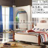 RD#9908 on Sale Classic Brown N White Korea Style Matching Bedroom Cheap Home Furniture Queen Size King Size Bedroom Set China thumbnail-4