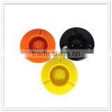 China Khaki Color Hole Ceramic-like Melamine Ashtray With Lid thumbnail-4