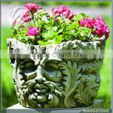 Abstract Human Face Stone Garden Decorative Planter thumbnail-1