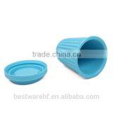 350ml Eco Silicon Travel Coffee Tea Mug Cup Lid Portable Cup thumbnail-2