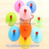 New Cute Anti-dust Silicone Glass Cup Cover Coffee Mug Suction Seal Silicone Cup Lid thumbnail-1
