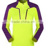 2016 New Long Sleeve Zipper Collar Jerseyes Climbing Hiking Running Camping T-shirt thumbnail-5