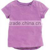 2017 Hot Sales Children Girls O-neck Short Sleeve T-shirt Pure Color thumbnail-5