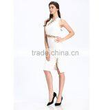 2017 New Eyelet With Golding Line Accessory Fashion Sexy Ladies Dress thumbnail-5