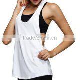 Womens Basic Loose Low V Neck Racerback Sport Tank Top Vest Ladies Tank Tops thumbnail-2