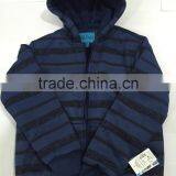 Manufacture Navy Blue Stripe Style Boy Baseball Jacket With Hoody thumbnail-4
