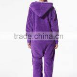 Fleece Warm Bear Onesie Jumpsuit Plain Purple Bear Onesie thumbnail-4