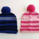 Baby Cute Acrylic Knitted Beanie Pom Pom Hat thumbnail-2