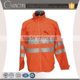 Zipper Chest Pocket 3m Reflective Softshell Safety Jacket With Cuff Adjusters thumbnail-2