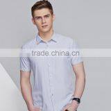 Custom Hot Sale Stripes Mens Shirt Slim Fit Short Sleeve Mens Shirts Models thumbnail-4