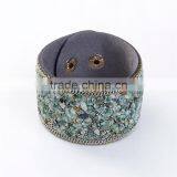 Velvet Faux Suede Punk Bangles Bracelets Green Jewelry Bracelet thumbnail-1