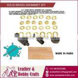 Premium Quality Solid Brass Grommet Kit With Washer,Backer Block Wood Etc.