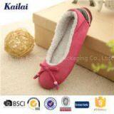 Suede Fabric Bowknot Ballet Shoes thumbnail-1