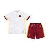 White Kids Soccer Jersey Football Traning Suit Boy Printing T Shirt Sets Roma Away thumbnail-1