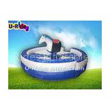 Round White Horse Riding Simulator Exercise Machine With Air Blower