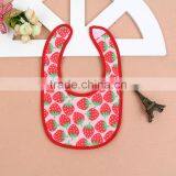 Colorful Stripe EVA Bib 100% Cotton Waterproof Polyester Baby Bibs thumbnail-3