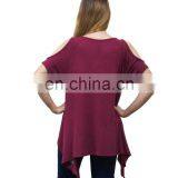 Womens Ladies Dressy Summer Casual Cold Off the Shoulder Tank Tops Shirts Blouse thumbnail-3