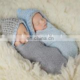 netWholesale Newborn Pixie Baby Bonnet, Crochet Baby Bonnet, Gray Bonnet, Blue Bonnet, Newborn Photo Prop, Baby Boy Twins Beanie