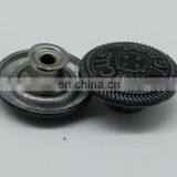 Factory Direct Sale 20mm Alloy Spray Grey Color Jeans Button for Clothing