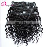 Clip in human hair extensions kinky curl mongolian kinky curly hair