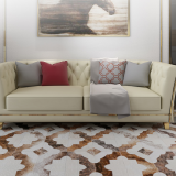 Luxury Leather Cushion Solid Wood Structure Pull Clasp Living Room Sofas thumbnail-5