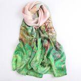 Beautiful Wholesale Women Long Custom Silk Scarf Printing 100% Silk Scarf thumbnail-2