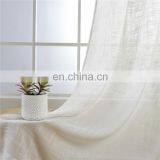 White Sheer Curtain Linen Look Sheer Curtain Fabric Curtains for the Living Room thumbnail-4