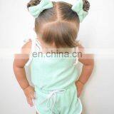 Toddler Girls Romper Short Jumpsuit Baby Ribbed thumbnail-3