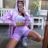Hot Wholesale Fashion Ladies Girls Women's Tie Dye Casual Hoodie and Sweatshirt thumbnail-3