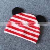Baby Caps Toddler Newborn Girl Boy Cotton BEANIES With Ears Solid Striped Caps Spring Autumn 24Colors for 0-2T thumbnail-5