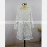 2019 New Fashion Autumn Women Dress Flutter Sleeve Fashion White Lace Mother Girls Dresses (this Link for WOMAN) thumbnail-5