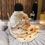 7 Foot Diameter 84 Inches 300 GSM Fabric Plush Giant Tortilla Novelty Adult Burrito Style Blanket thumbnail-3