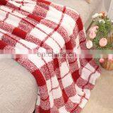 2020 Amazon Luxury Warm Fuzzy Sherpa Plaid Blankets Custom Sofa Chair Throw Blanket for Winter Anti Radiation Blanket Cobertores thumbnail-4