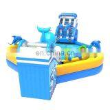 Shark Ocean Theme Land Inflatable Water Play Equipment Park Inflatable Pool Water Slide For Kids Adults thumbnail-2