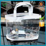 Custom Transparent Plastic Pvc Reseable Carry Handle Bag/Bags thumbnail-1