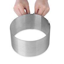 Stainless Steel Baking Moulds Birthday Wedding Kitchen Dessert Cake Decorating Tools Adjustable Mousse Ring Round Cake Molds thumbnail-2