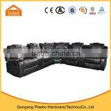 Hot Sale Black Leather Corner Relaxing Reclining Sofa Quality Choice thumbnail-1