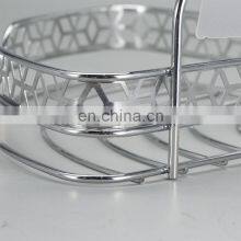 Hot Sales Adhesive Corner Shower Caddy Iron Wire Rack Bathroom Corner Shelf thumbnail-5