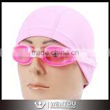 2016 New Protect Ears Long Hair Elastic Waterproof PU Fabric Sports Swimming Cap Quality Choice thumbnail-3