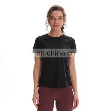 Casual Sportswear Custom Logo Yoga Top Female Gym Fitness Wear T-shirt Loose Casual Outdoor Running Clothing thumbnail-4