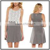 2015 China Manufacturer Customized the Latest Design A-line Lace Knit Women Dress thumbnail-1