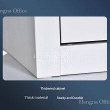 School Office Metal Document Cabinet for Boston Campus, Stable Floor-mounted Structure, Anti-rust Treatment, Transparent Glass Door Filing Unit thumbnail-3