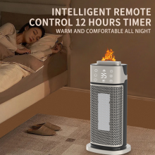 Warm Air Fan/3D Flame Humidifier/Vertical Shaking Remote Control Rapid Heating PTC Electric Heater（Wechat:13510231336） thumbnail-1