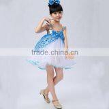 Latest Children Kids Ballroom Sequin Dress Latin Dance Costume Modern Dance Costumes Children thumbnail-2