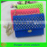 2013 Latest Portable Silicone Purse With Gold Long Chain thumbnail-1