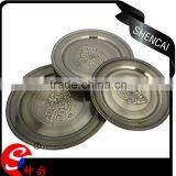 Vietnam Style Stainless Steel Serving Dish, Large Round Copper Serving Tray thumbnail-1